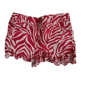 Wonderkids Red Zebra Print Toddler Shorts Sz 3T